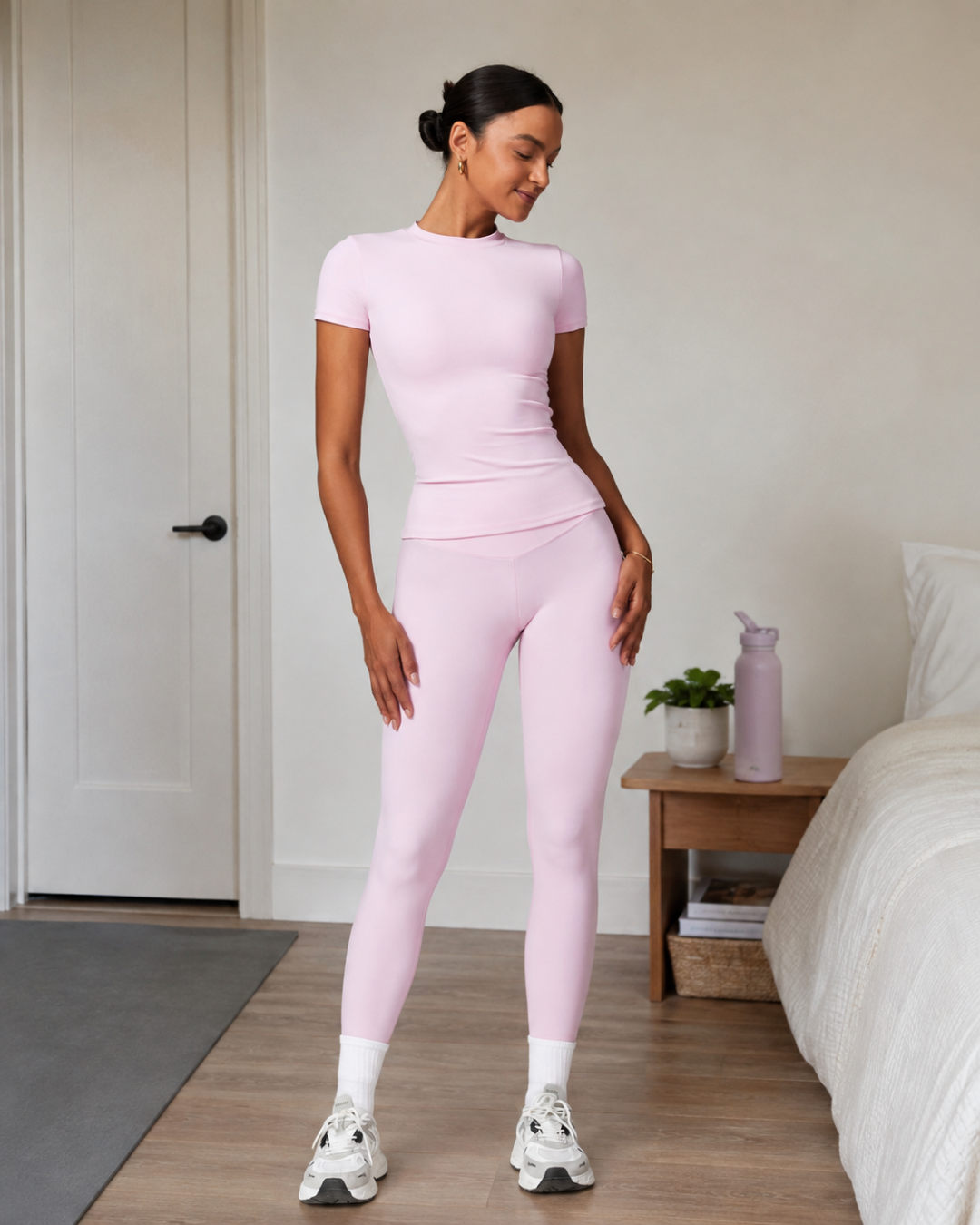 Conjunto de leggings y camiseta sin costuras