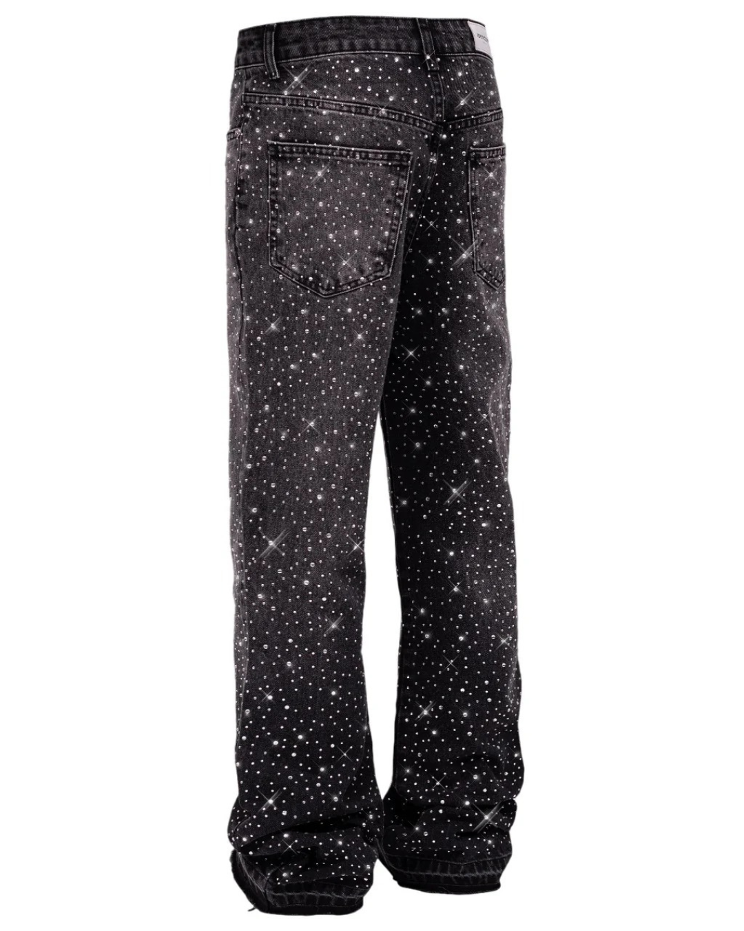 Vaqueros de corte acampanado con detalles de cristal para hombre
