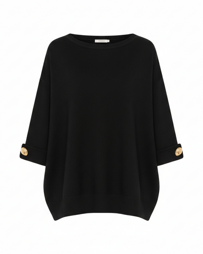 Blusa de Manga Tres Cuartos con Brillo