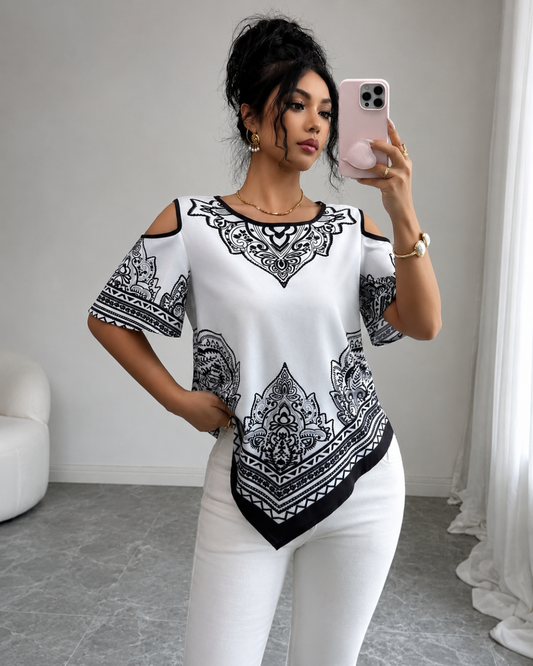 Blusa Bohemia de Hombros Descubiertos®