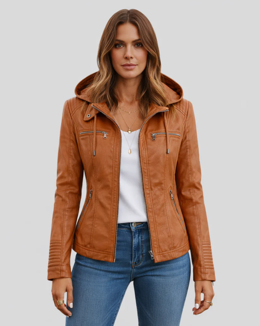 Chaqueta de Cuero de Alta Gama para Mujer®