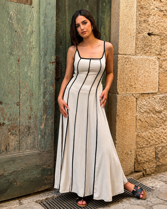 Vestido Largo con Tirantes Finos