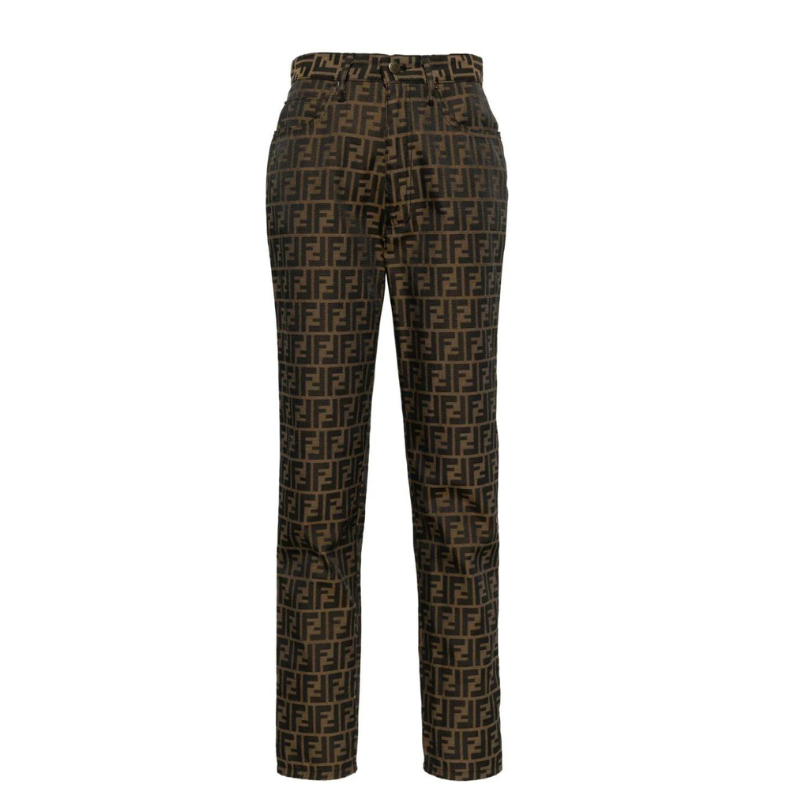 Pantalón con Estampado en Tono Marrón para Mujer