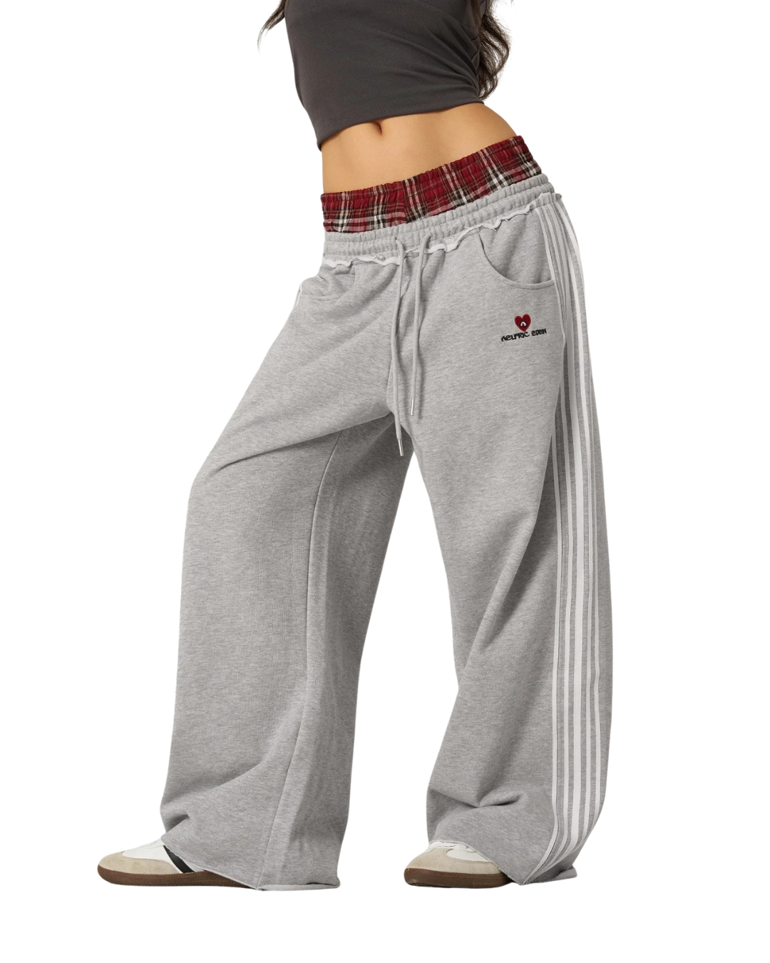Pantalón Casual de Pierna Ancha con Cintura Doble Unisex