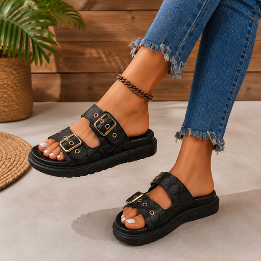 Sandalias de Plataforma con Doble Hebilla®