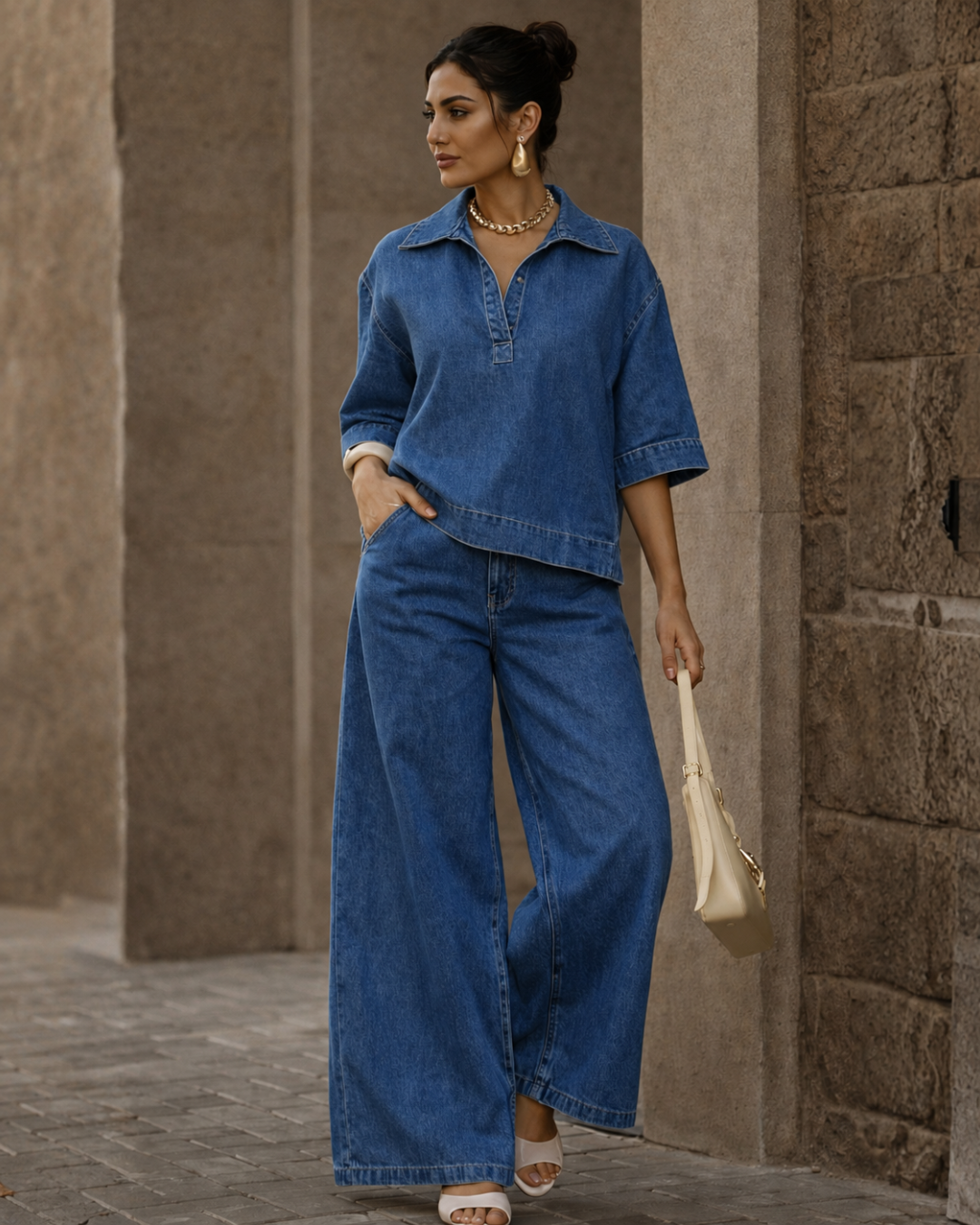Conjunto Oversize de Denim Estilo Urbano®