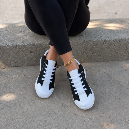 Zapatillas Casual de Mujer con Cordones y Puntera Estructurada