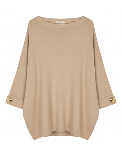 Blusa de Manga Tres Cuartos con Brillo