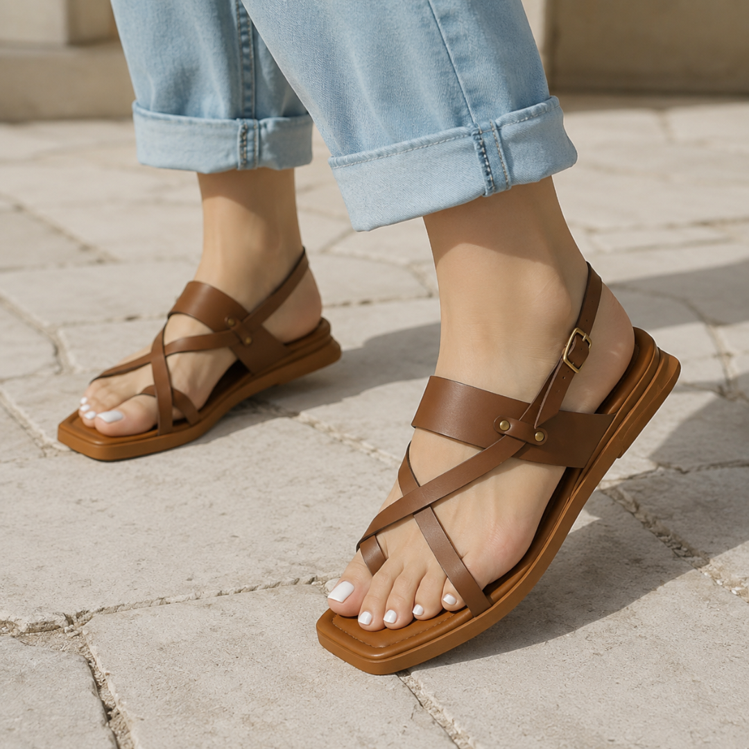 Sandalias de tiras cruzadas