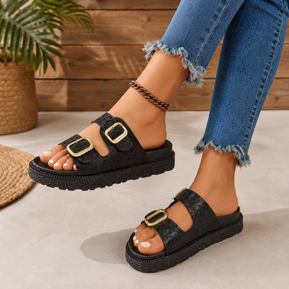 Sandalias de Plataforma con Doble Hebilla®