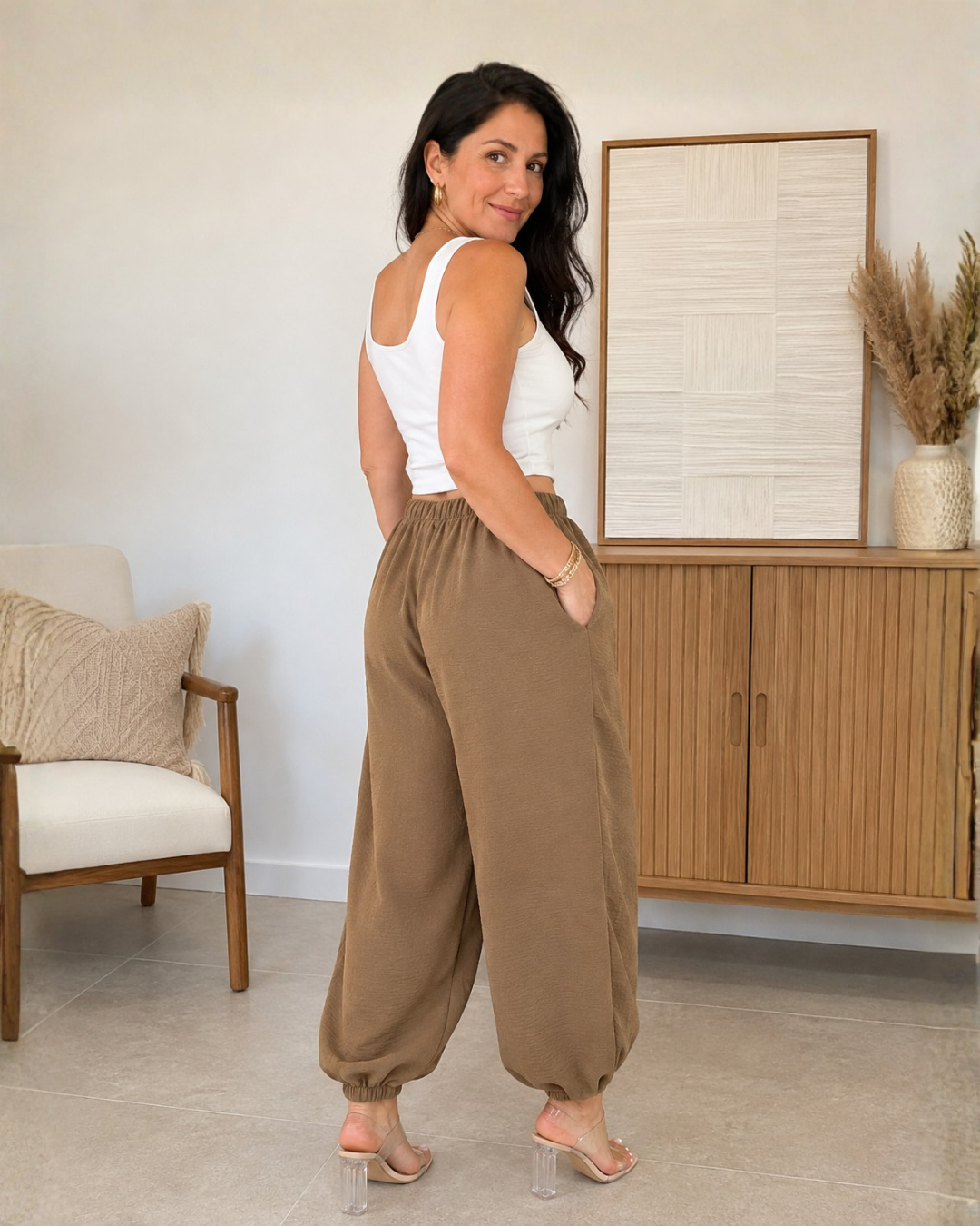 Pantalón Bombacho con Cintura Ajustable