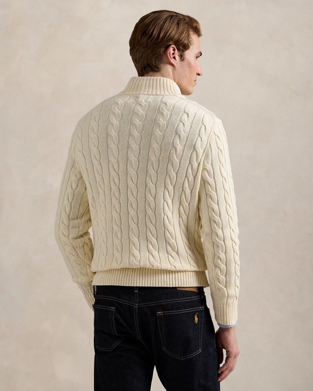 Suéter de Punto de Algodón con Cremallera para Hombre®