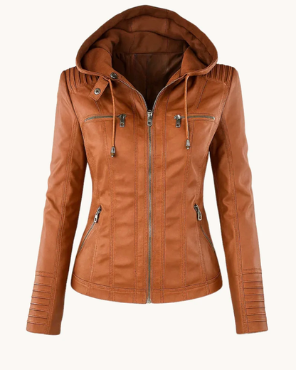 Chaqueta de Cuero de Alta Gama para Mujer®