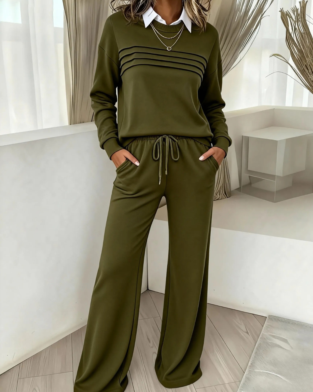 Conjunto de Suéter y Pantalón Casual