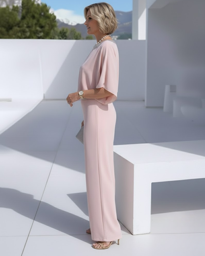 Conjunto Elegante de Dos Piezas con Detalles de Lentejuelas Para Mujer