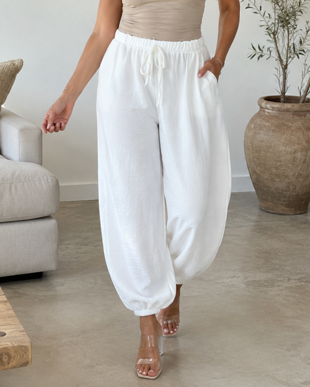 Pantalón Bombacho con Cintura Ajustable