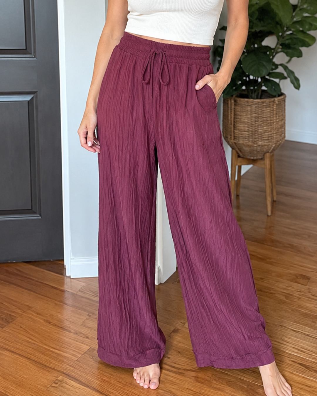 Pantalón Fluido con Cintura Ajustable