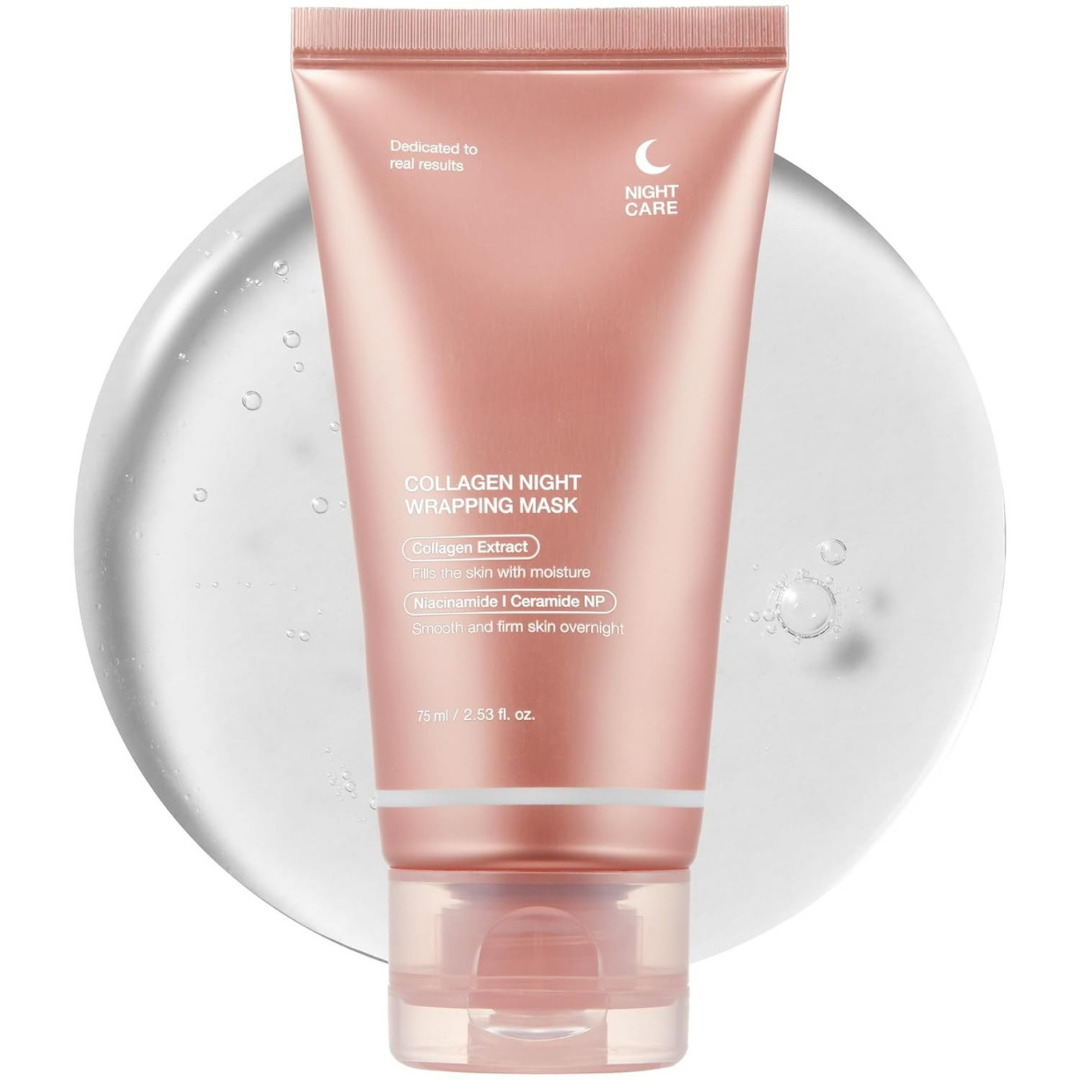 Mascarilla Facial con Envoltura de Colágeno por la Noche