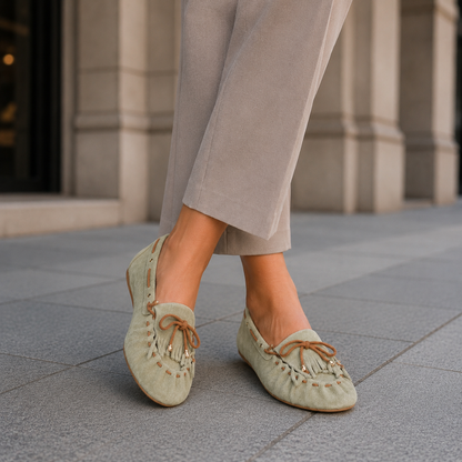 Mocasines Planos con Cordón Decorativo