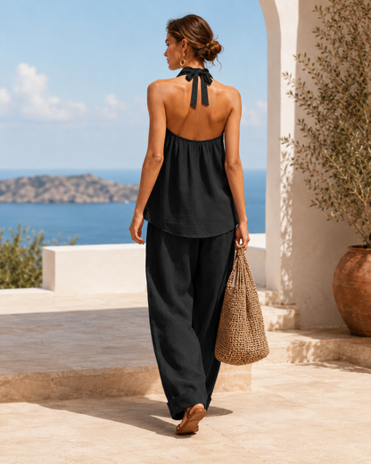 Conjunto de Top Halter y Pantalón Ancho®