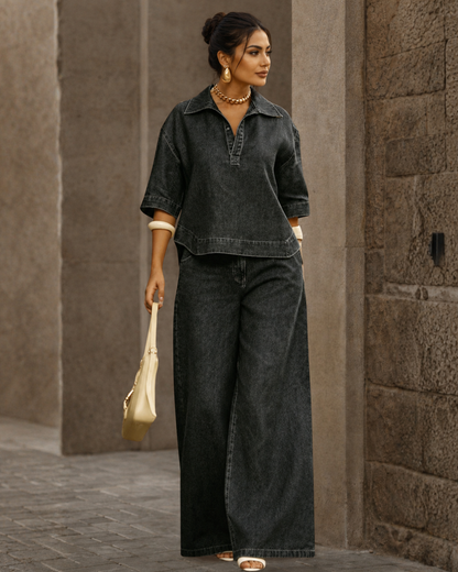 Conjunto Oversize de Denim Estilo Urbano®