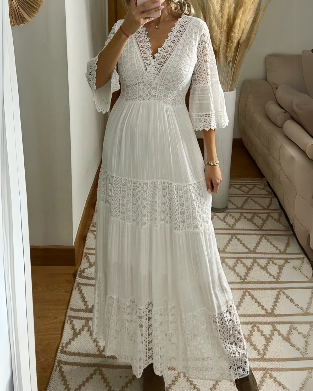 Vestido Largo de Encaje®