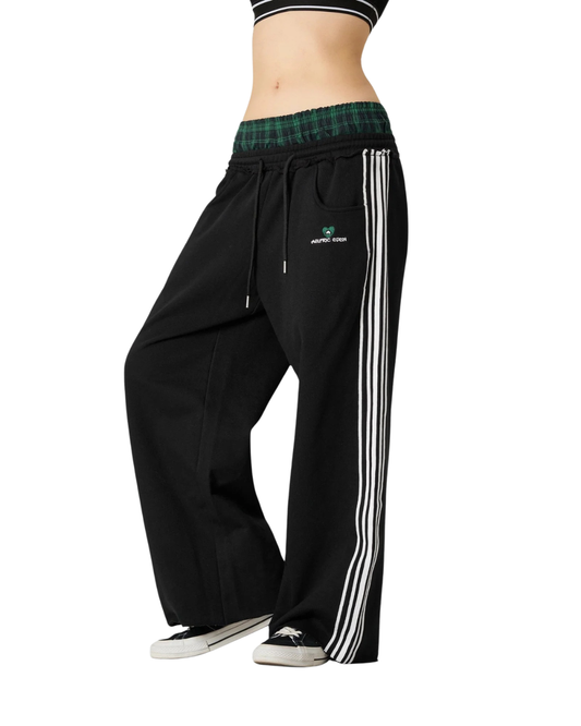 Pantalón Casual de Pierna Ancha con Cintura Doble Unisex