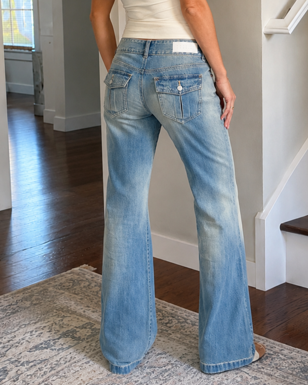 Jeans Acampanados Efecto Piernas Largas