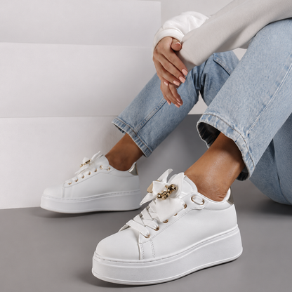 Zapatillas de Plataforma con Lazo Decorativo®