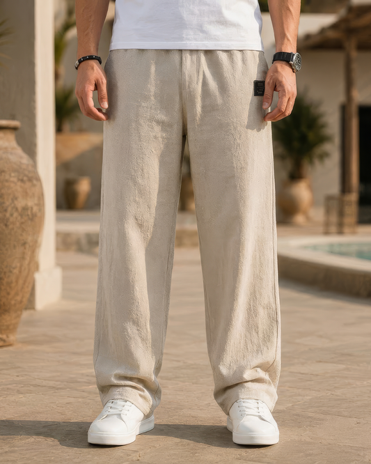 Pantalón Recto de Tejijdo Transpirable