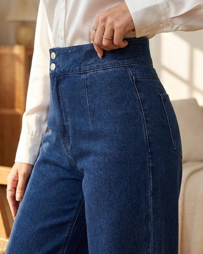 Jeans de Tiro Alto y Pernera Ancha®