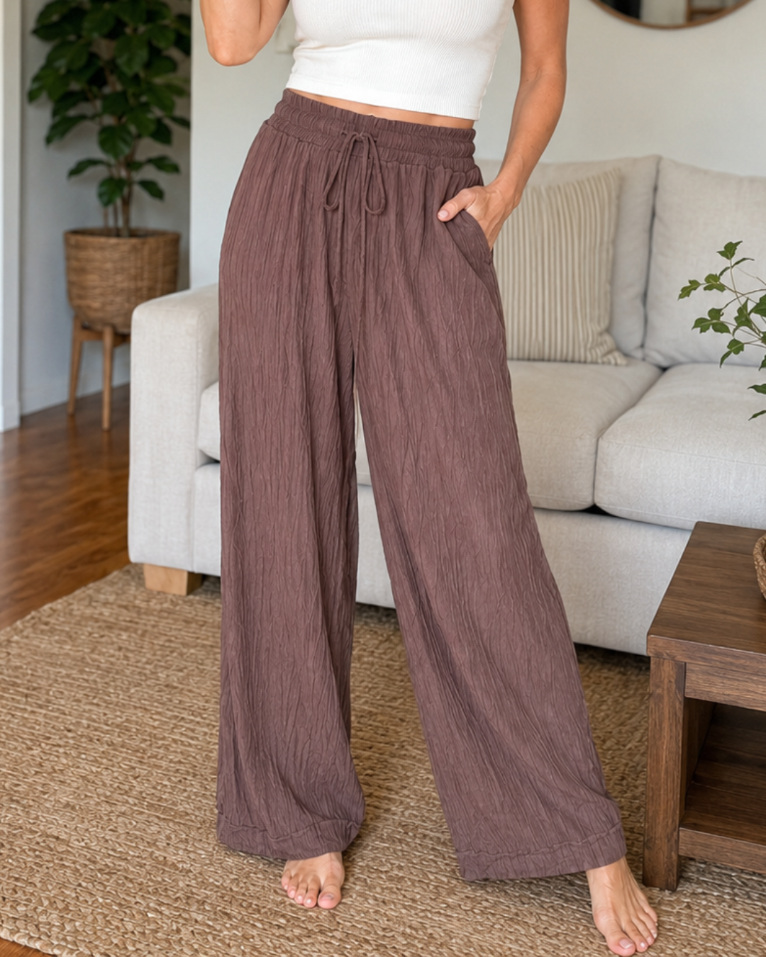 Pantalón Fluido con Cintura Ajustable