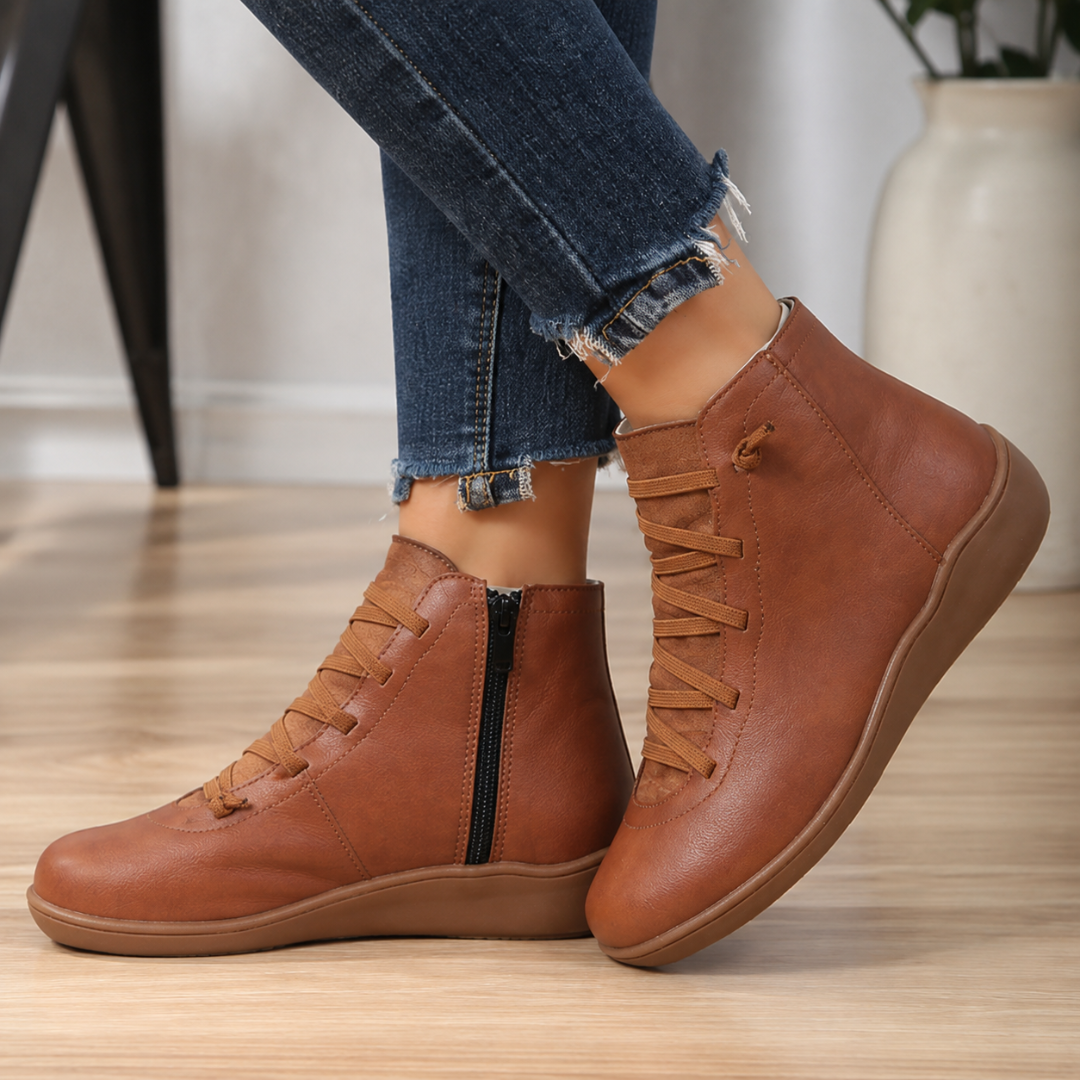 Botines Cómodos con Cremallera Lateral