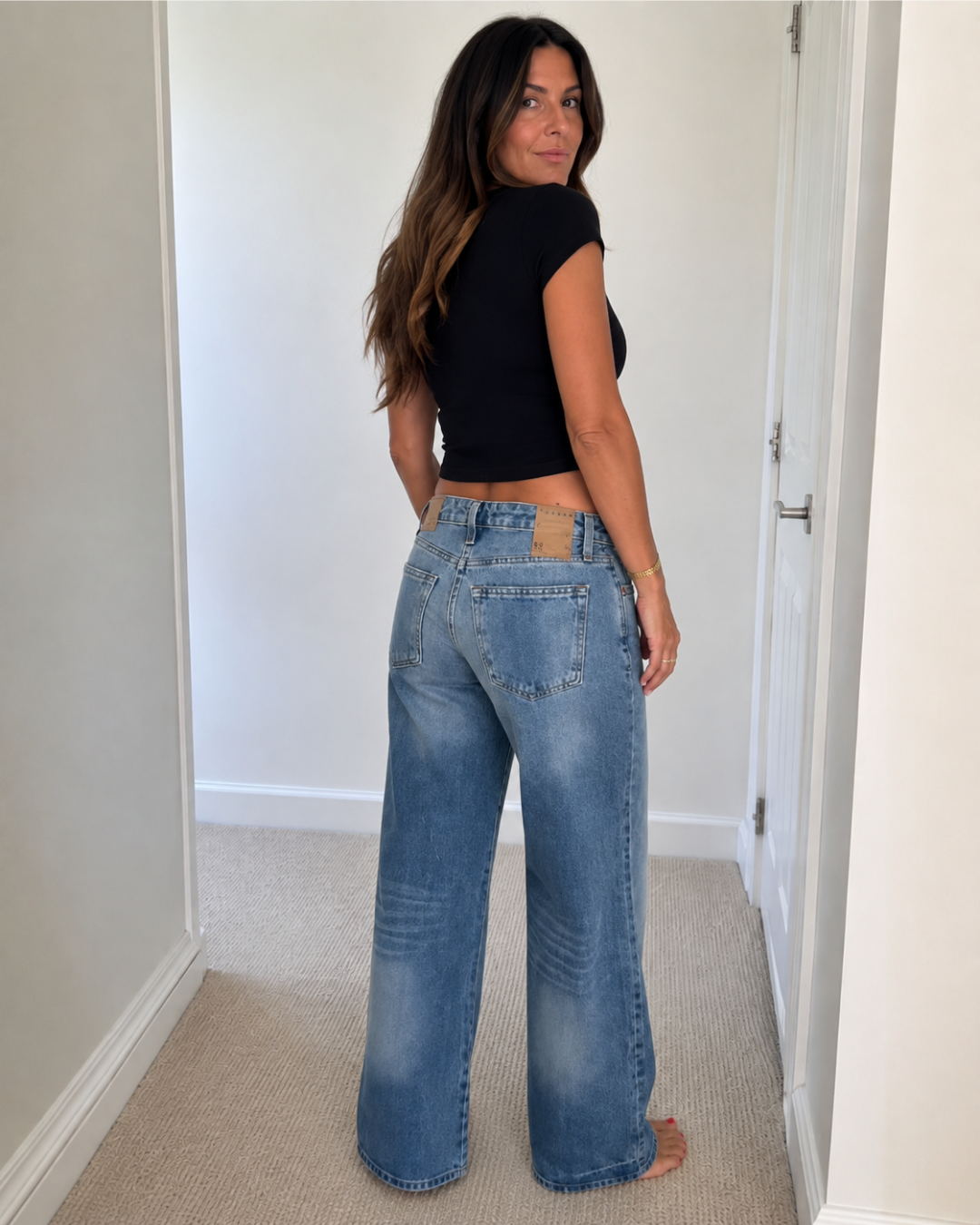 Jeans Baggy de Cintura Baja