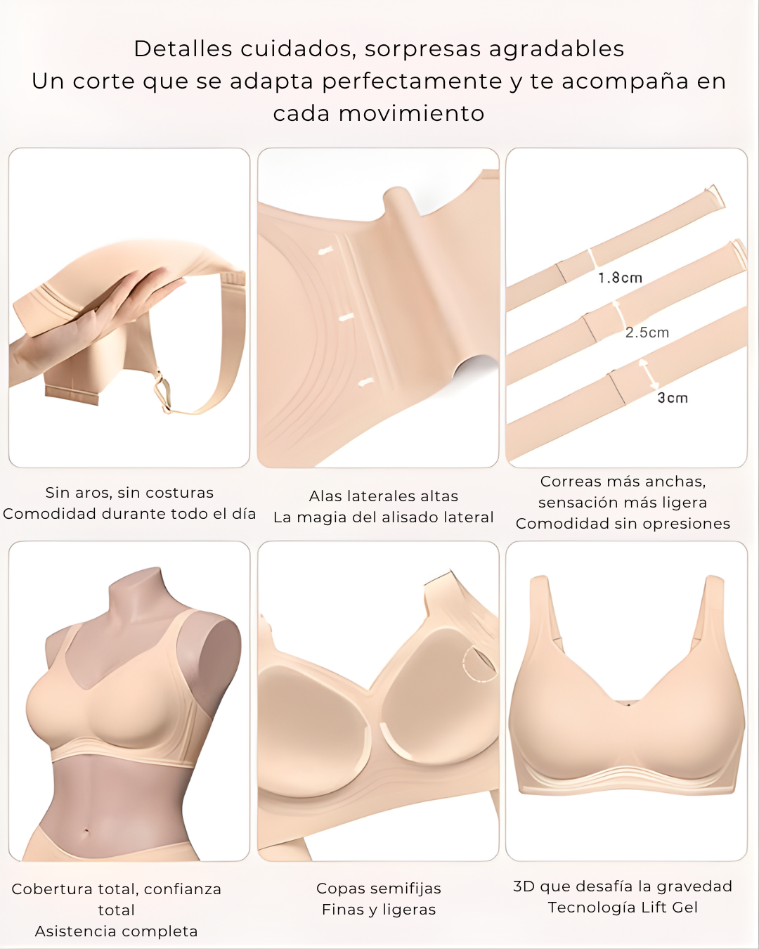 Sujetador sin aros para todas la tallas (OFERTA 2X1)