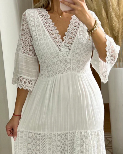 Vestido Largo de Encaje®
