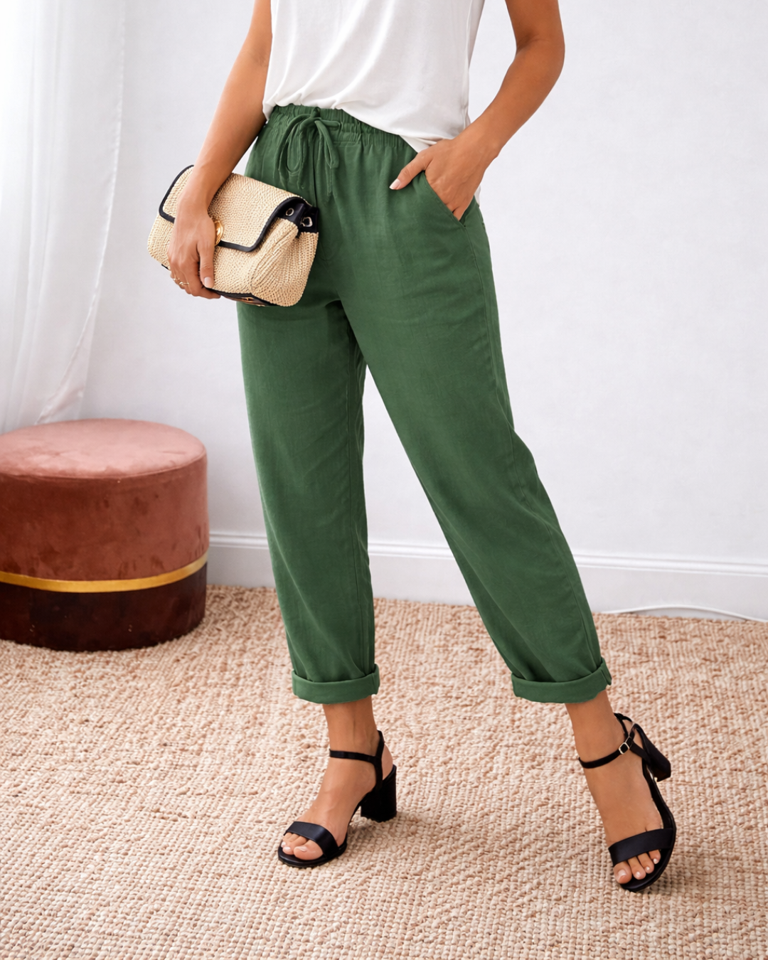 Pantalón Italia Casual de Algodón y Lino®