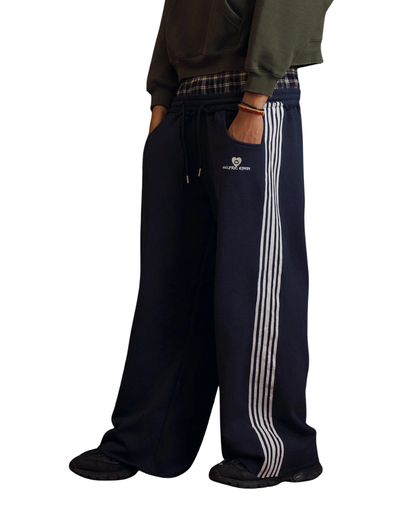 Pantalón Casual de Pierna Ancha con Cintura Doble Unisex