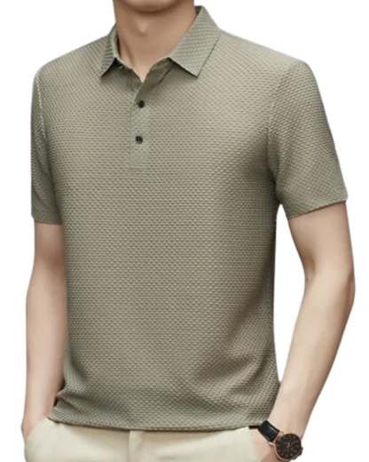 Polo de Punto Premium con Textura Micro-Estructural y Acabado Transpirable para Hombre®