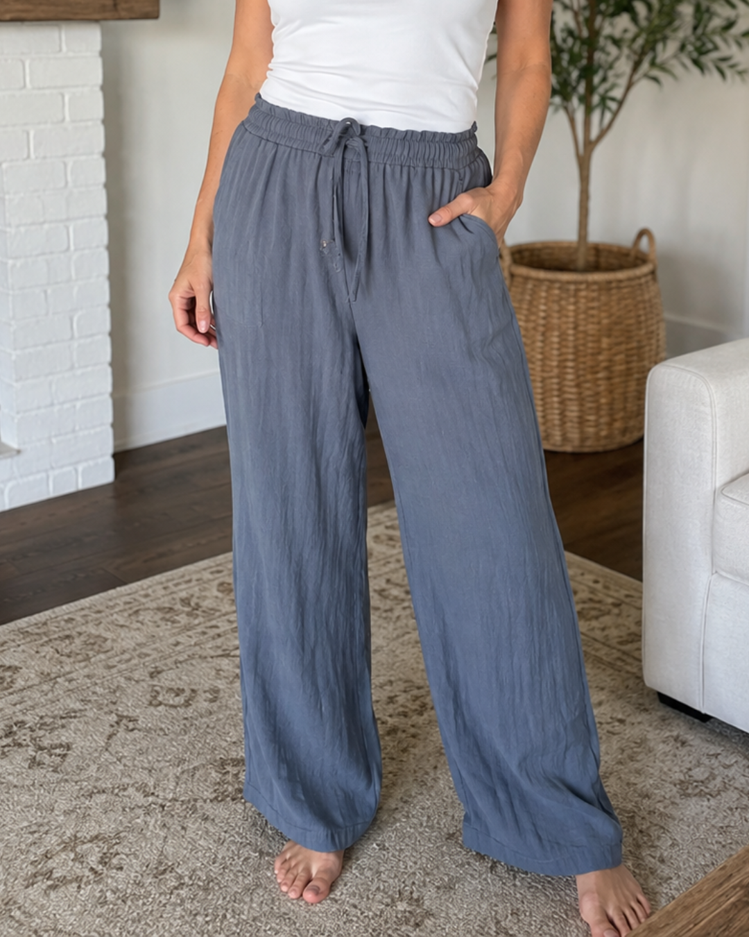 Pantalón Fluido con Cintura Ajustable
