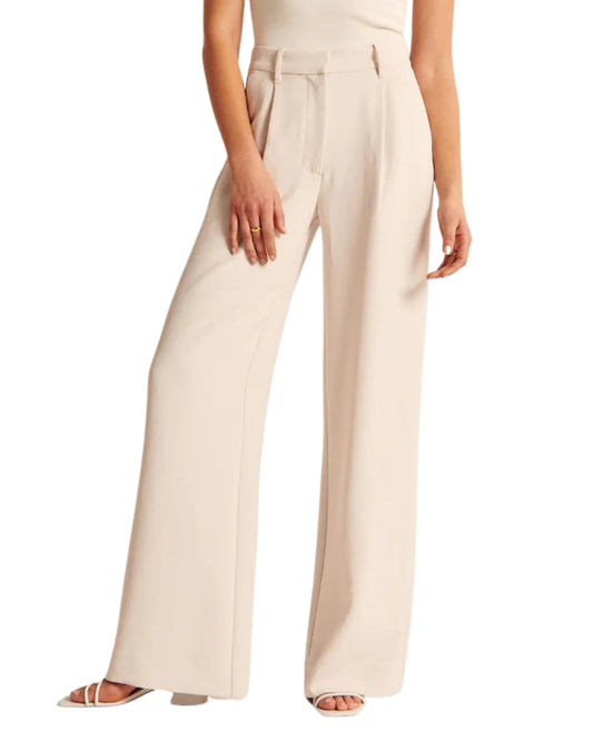 Pantalones Clásicos de Pierna Ancha