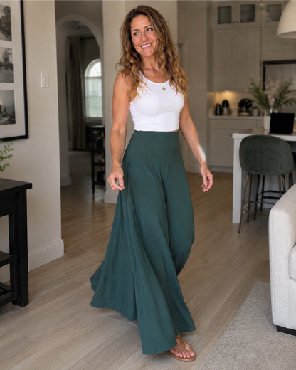 Pantalón Fluido de Mujer con Pernera Ancha