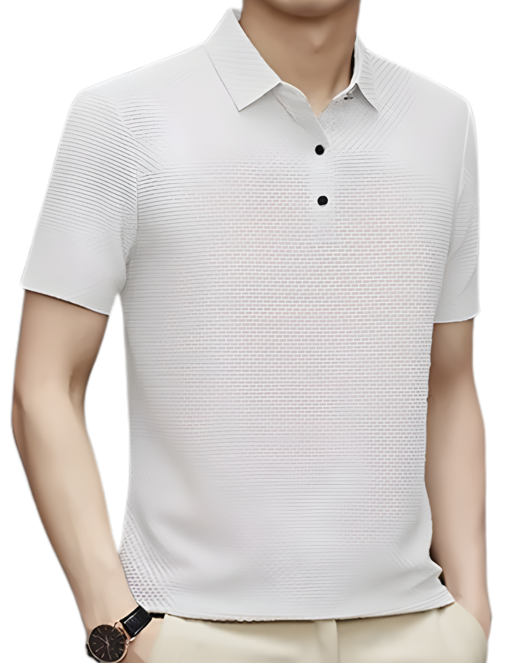 Polo de Punto Premium con Textura Micro-Estructural y Acabado Transpirable para Hombre®