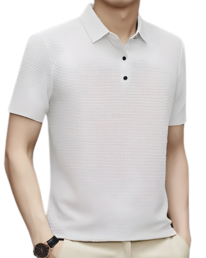 Polo de Punto Premium con Textura Micro-Estructural y Acabado Transpirable para Hombre®