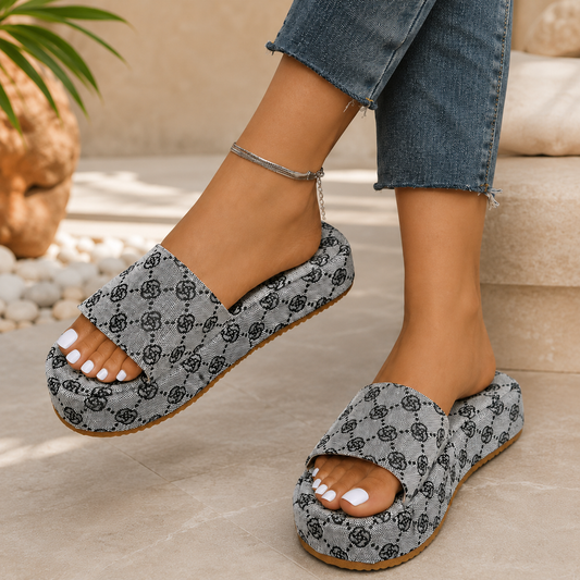 Sandalias de plataforma con pala estampada®